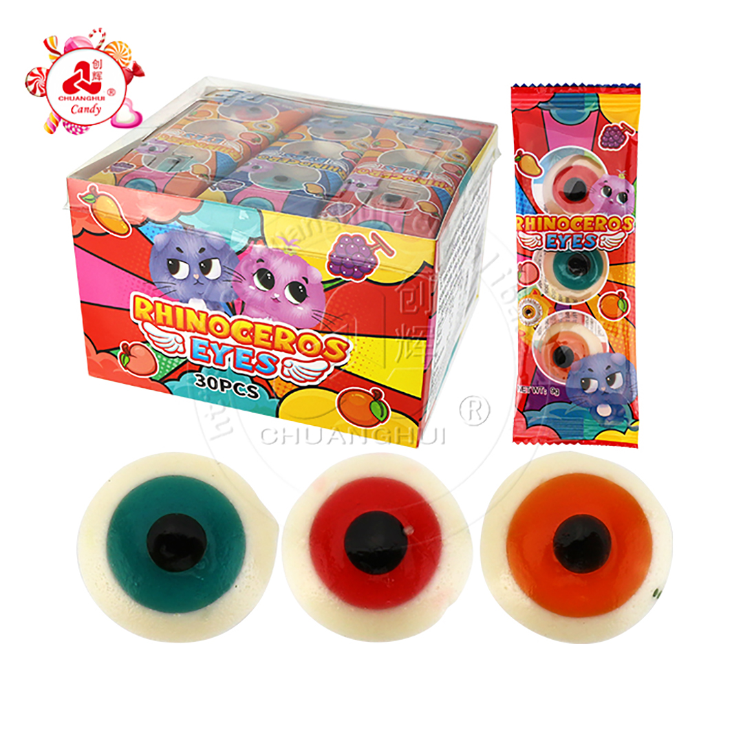 Supply Halloween 3 in 1 eyeball eye ball shaped soft gummy