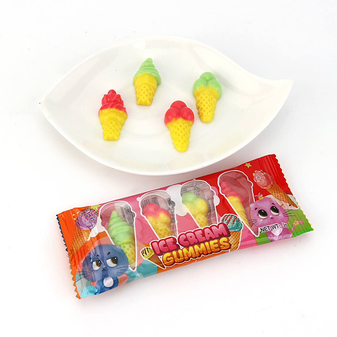 Bello.U Package チチャンウク　セット Supply Halal 4 in 1 ice cream shaped chewy soft gummy candy