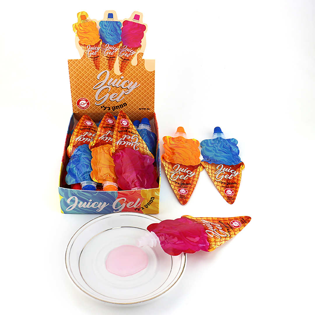 Ice cream shape super sour squeeze juice gel jam liquid candy CH-K277