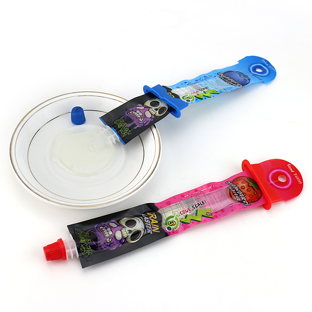 Skeleton Toothpaste shape super sour squeeze jam liquid candy CH-K279