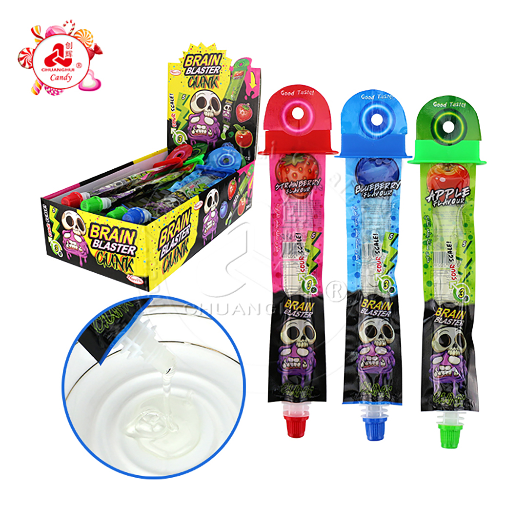 Skeleton Toothpaste shape super sour squeeze jam liquid candy CH-K279