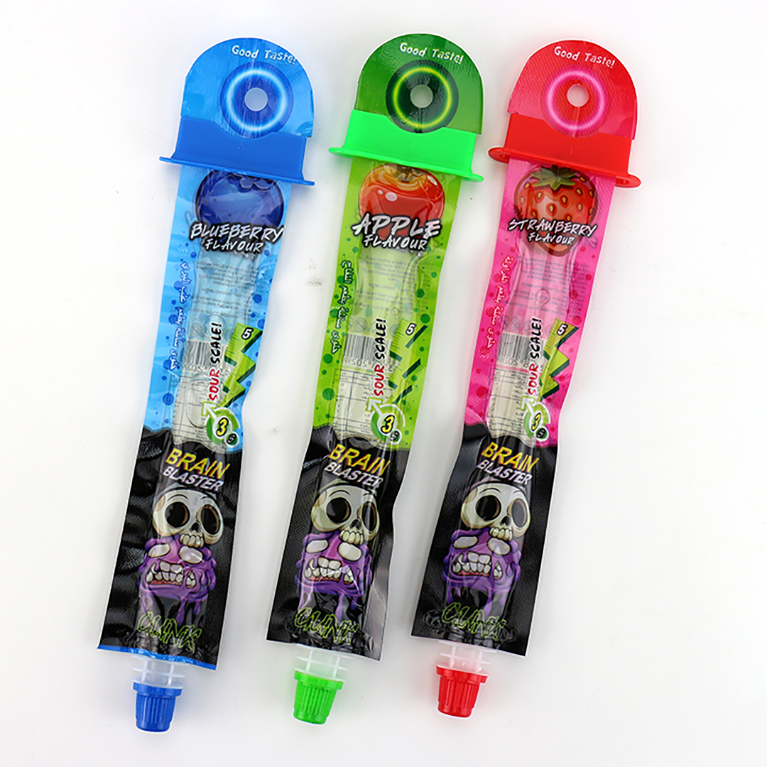 Skeleton Toothpaste shape super sour squeeze jam liquid candy CH-K279
