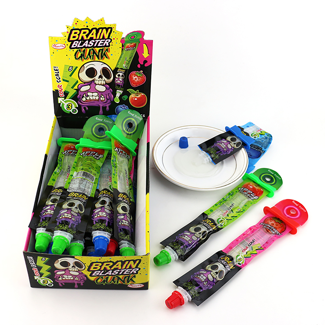 Skeleton Toothpaste shape super sour squeeze jam liquid candy CH-K279