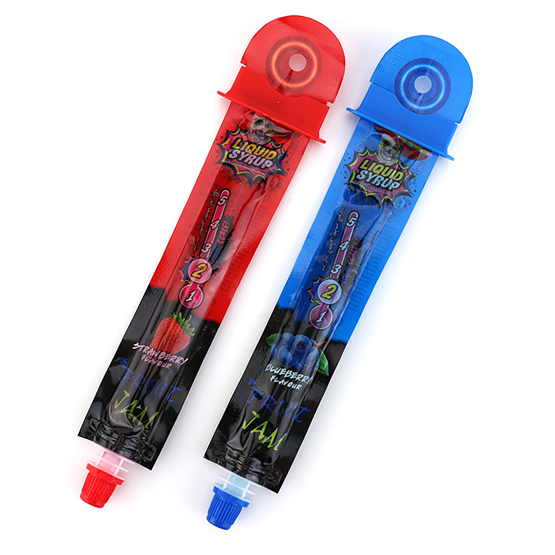 32g Long squeeze toothpaste shape super sour juice gel jam liquid candy CH-N670