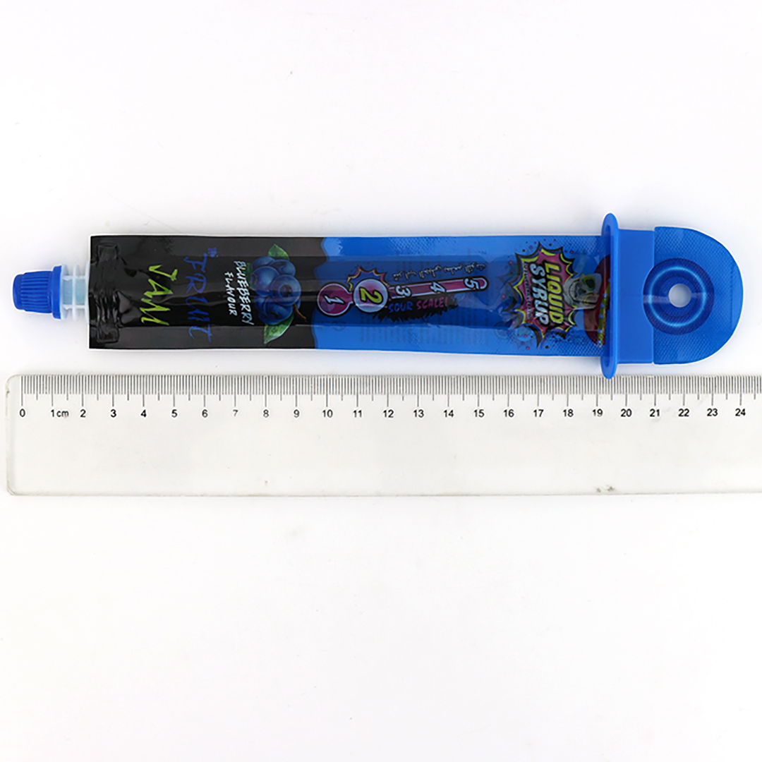 32g Long squeeze toothpaste shape super sour juice gel jam liquid candy CH-N670