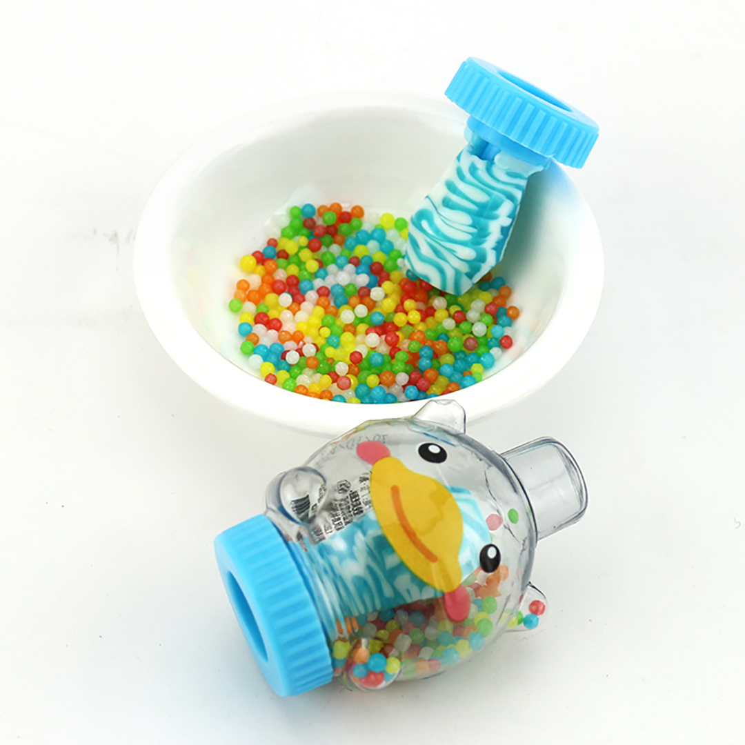 Stacking animal bear expression candy with lollipops and mini ball candy CH-N671