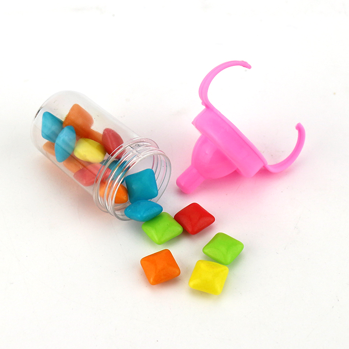 Mini chewy bubble gum in mini baby bottle nipple jarCH-N678