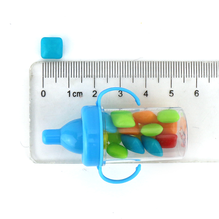 Mini chewy bubble gum in mini baby bottle nipple jarCH-N678