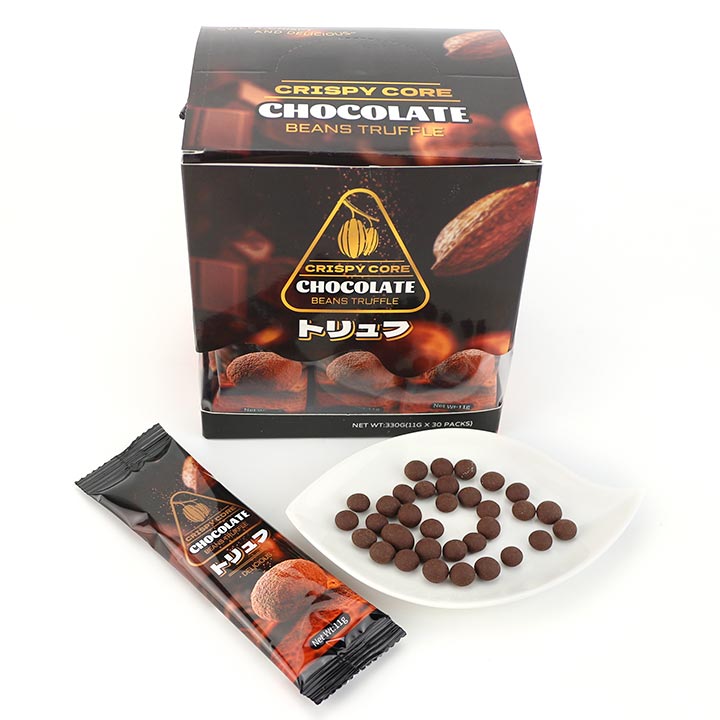 Supply 11g choco truffle chocolate bean Crispy core candy CH-BC118