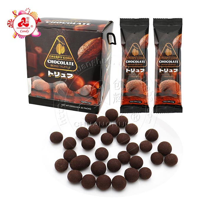 11g choco truffle chocolate bean Crispy core candy CH-BC118