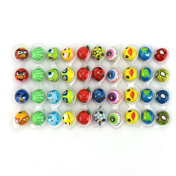 4-in-1 candy string cartoon soft gummy candy ball with jam filling CH-J532