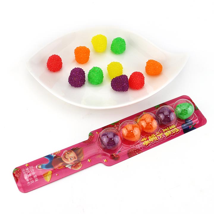 Halal mini pearl fruit flavored soft jelly pop candy CH-J534