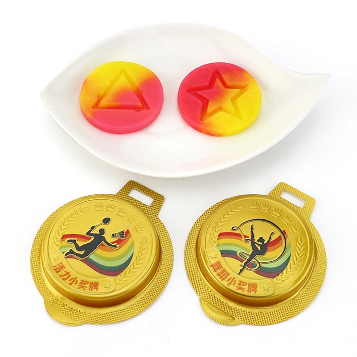 3D Honor Medal shape chewy soft gummy candy CH-J536