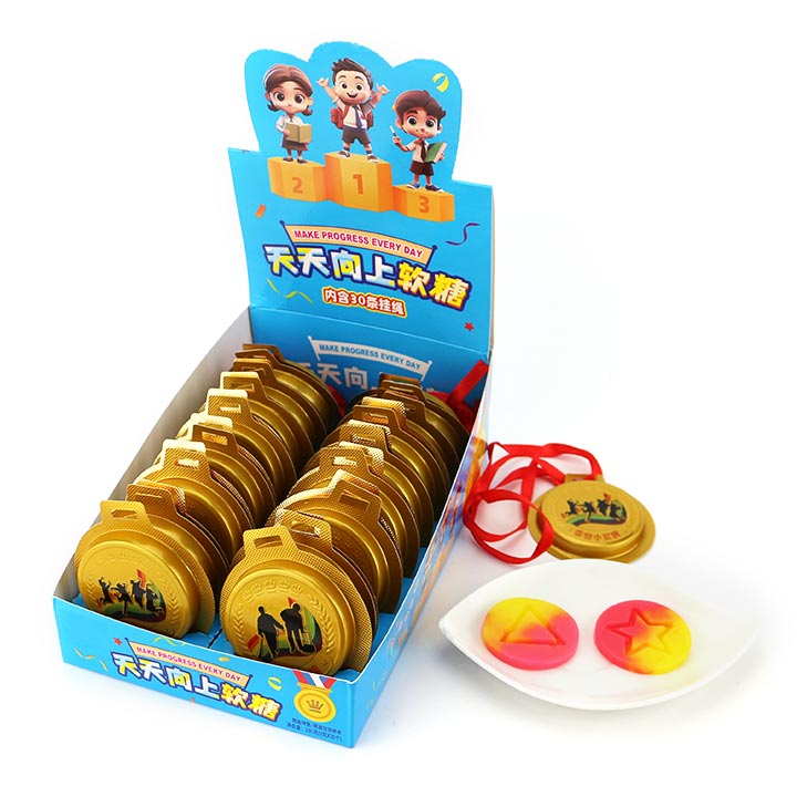 3D Honor Medal shape chewy soft gummy candy CH-J536