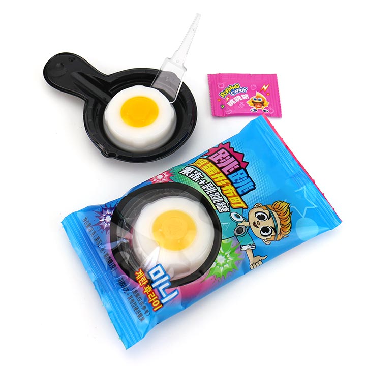 DIY jelly candy fried egg shape jelly pudding with popping candy CH-K281-1