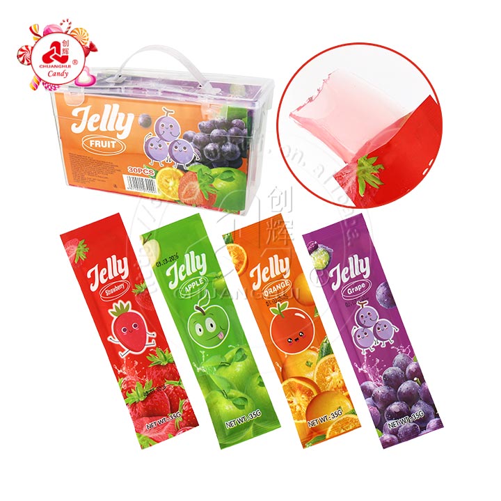 Healthy snacks assorted fruit flavored Konjac jelly pudding strips CH-K282