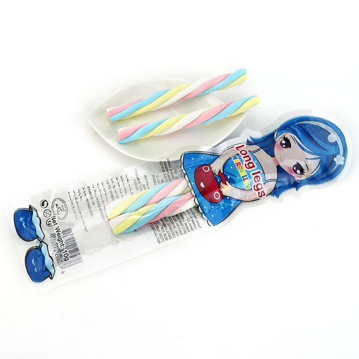 Cartoon long leg girl shaped twisted marshmallow candy CH-M150