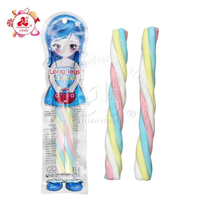 Cartoon long leg girl shaped twisted marshmallow candy CH-M150