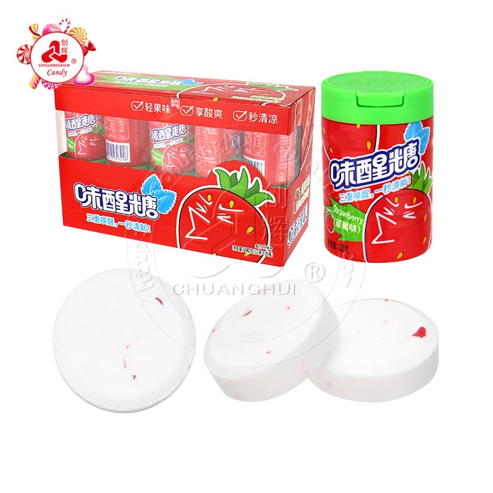 Halal Fresh Mint sugar-free fruit flavored pressed candy in little jar CH-N667-1
