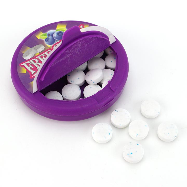 Halal sugar-free strawberries ,blueberries flavored pressed tablet candy CH-N681