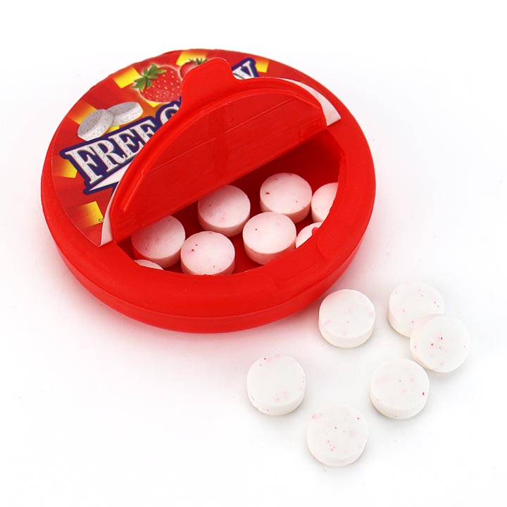 Halal sugar-free strawberries ,blueberries flavored pressed tablet candy CH-N681