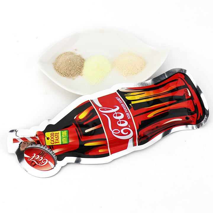 Halal Cola, Lemon, Orange Flavor Sour CC Powder Candy bag CH-N683