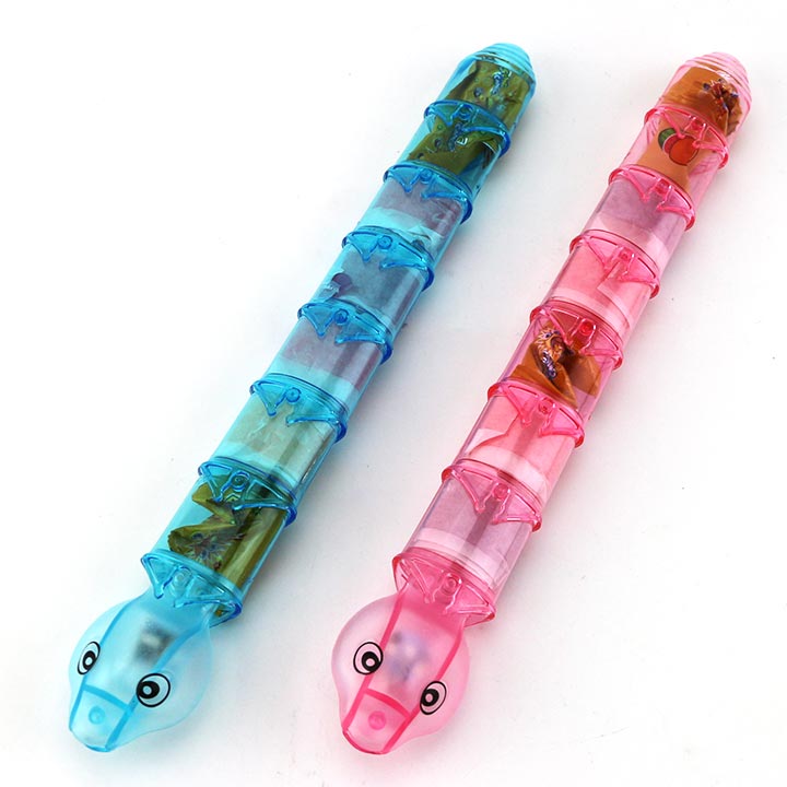 LED Lighting snake whistle toy candy with gummy roll candy popping candy CH-TB218