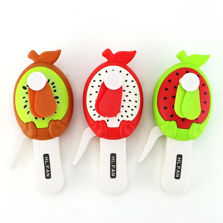 Cartoon Fruit shape hand press fan toy candyCH-TB219