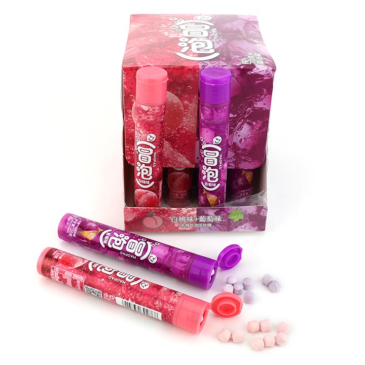 High quality cola ,lime flavor bubble soda pressed fizzy candy CH-Z260