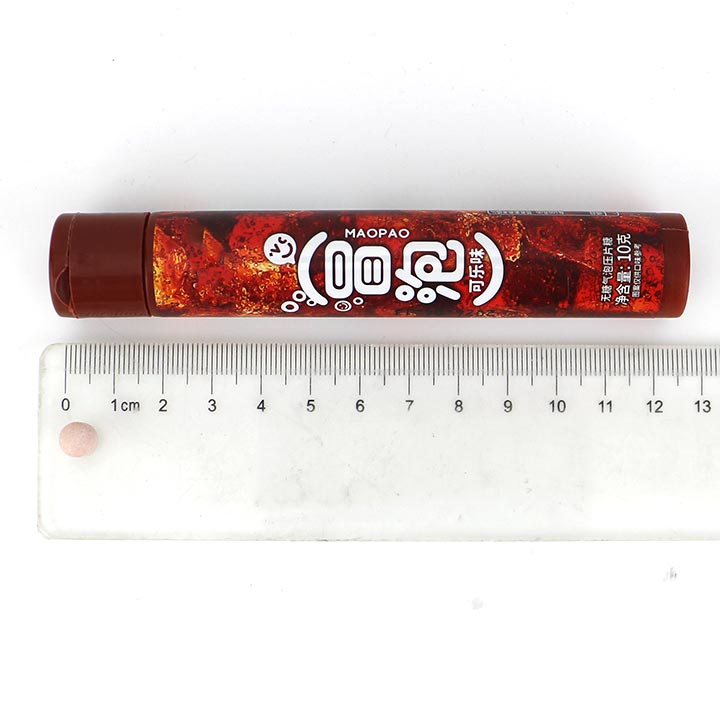 High quality cola ,lime flavor bubble soda pressed fizzy candy CH-Z260