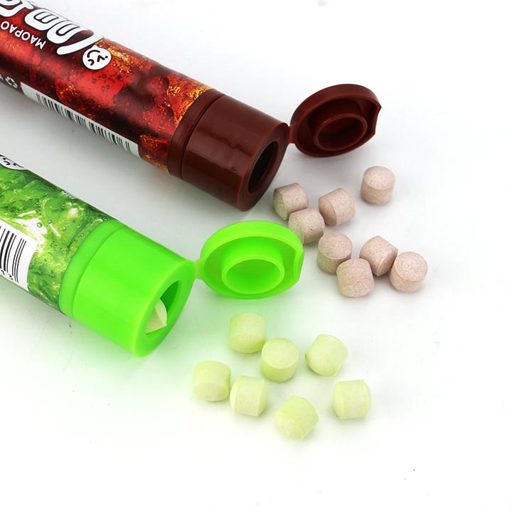 High quality cola ,lime flavor bubble soda pressed fizzy candy CH-Z260