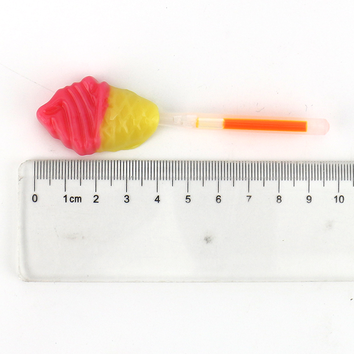 Cartoon ice cream shaped fluorescent lollipop with neon glowing stick CH-A109