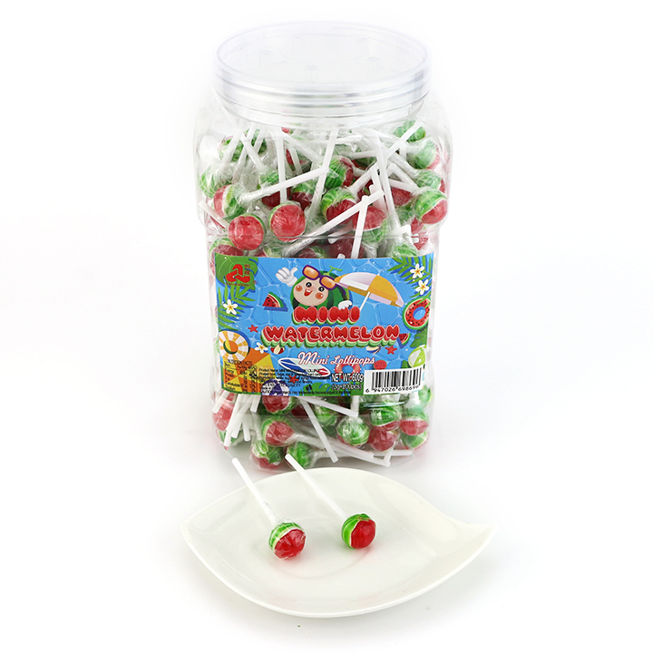 Mini watermelon shaped round ball hard lollipop CH-BP107