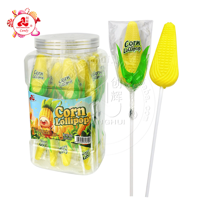 Cartoon corn shaped hard lollipop CH-BP110