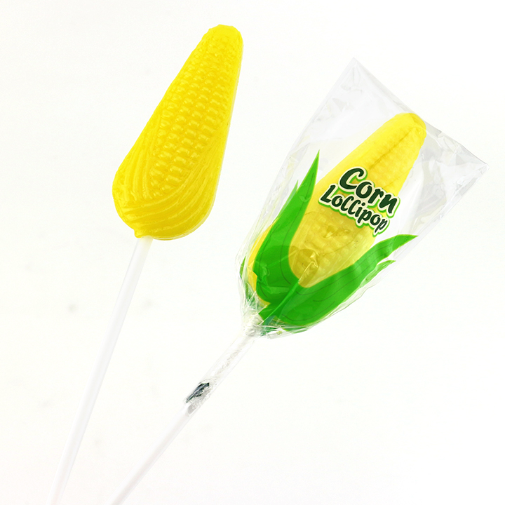 Cartoon corn shaped hard lollipop CH-BP110