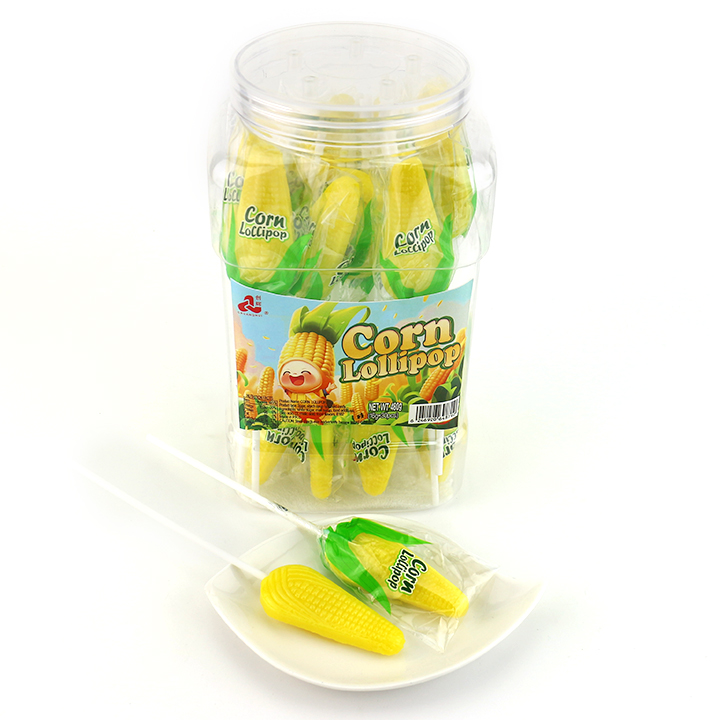 Cartoon corn shaped hard lollipop CH-BP110