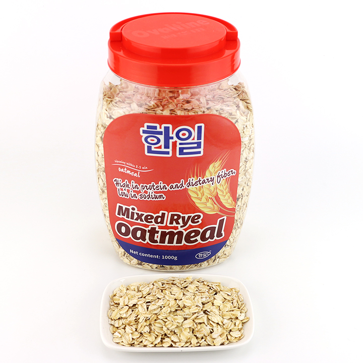 1000g bottled mixed rye sugar-free instant oatmeal organic semi-finished oats in jar CH-D116