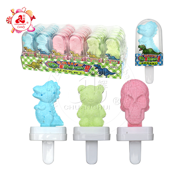 Cartoon Dino, bears, skull shaped press tablet lollipop CH-BP112