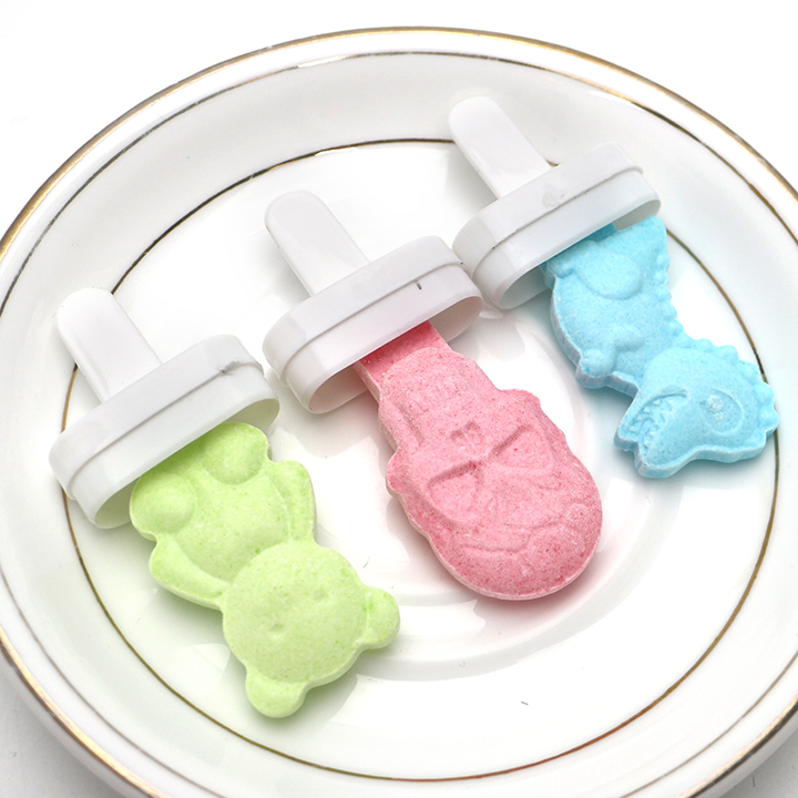Cartoon Dino, bears, skull shaped press tablet lollipop CH-BP112