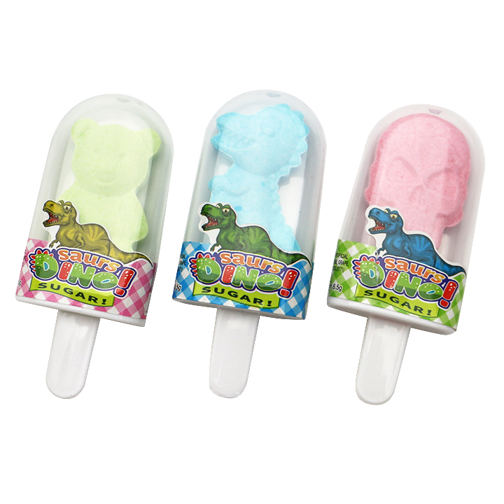 Cartoon Dino, bears, skull shaped press tablet lollipop CH-BP112