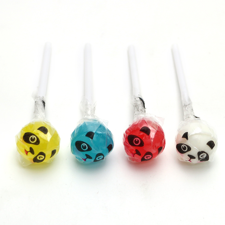 3g Mini panda head shaped round ball hard lollipop CH-BP114