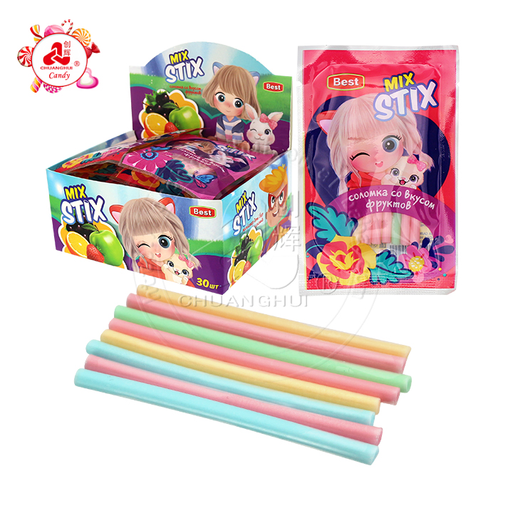 8g fruit flavored CC stick straw powder candy CH-C121