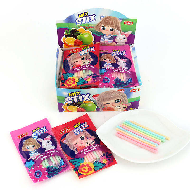 8g fruit flavored CC stick straw powder candy CH-C121