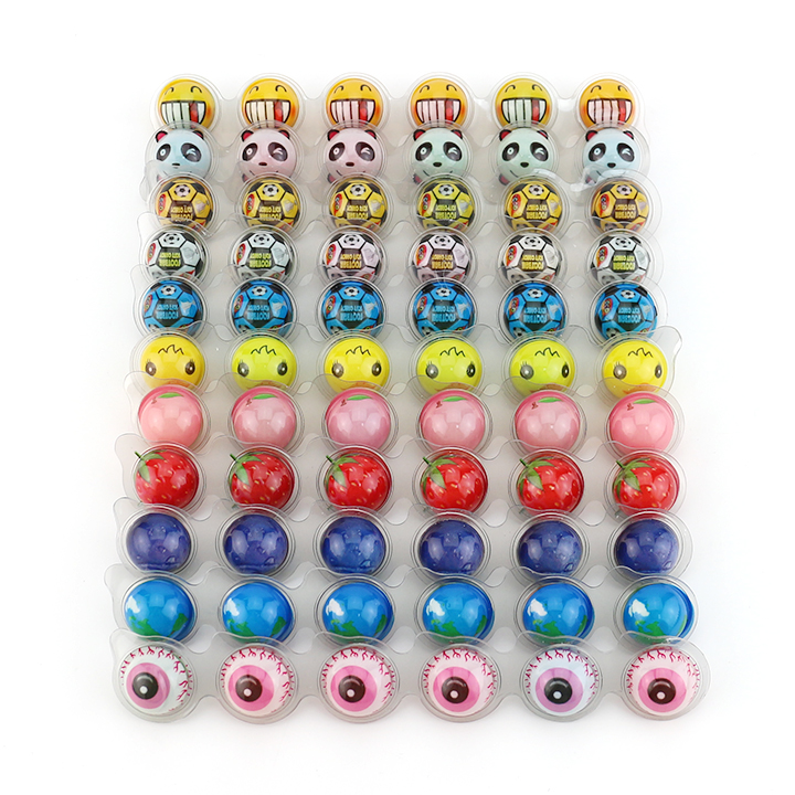 6-in-1 3D cartoon eyeball shape mini watermelon bubble gum ball CH-E322