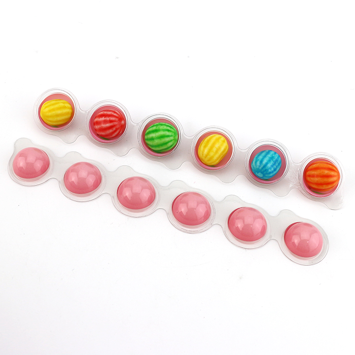 6-in-1 3D cartoon eyeball shape mini watermelon bubble gum ball CH-E322