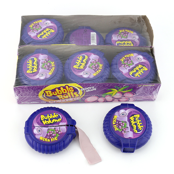 56g Mega big size chewing bubble gum roll CH-E326