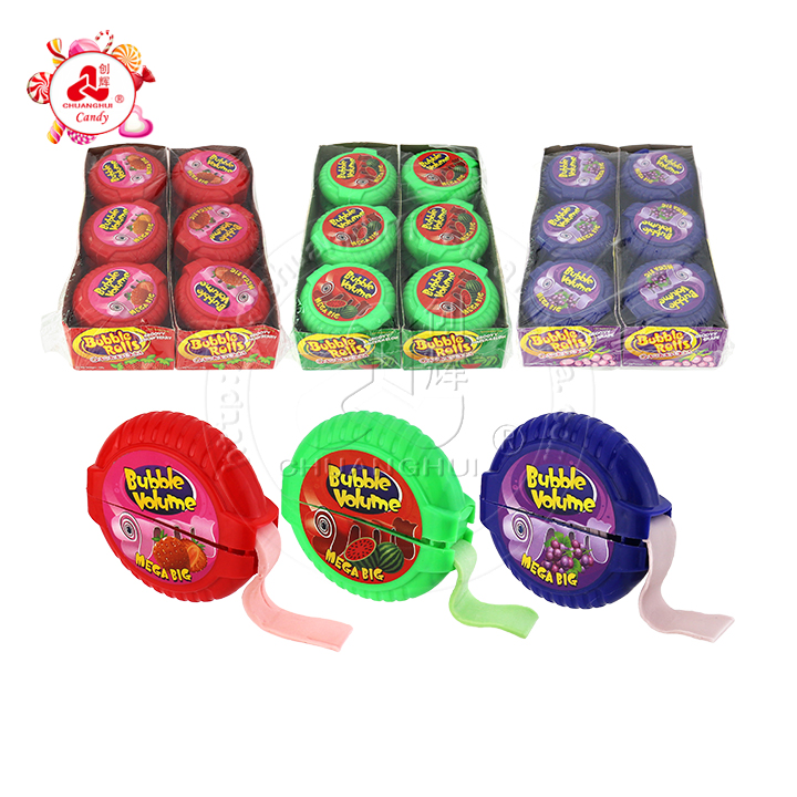 56g Mega big size chewing bubble gum roll CH-E326