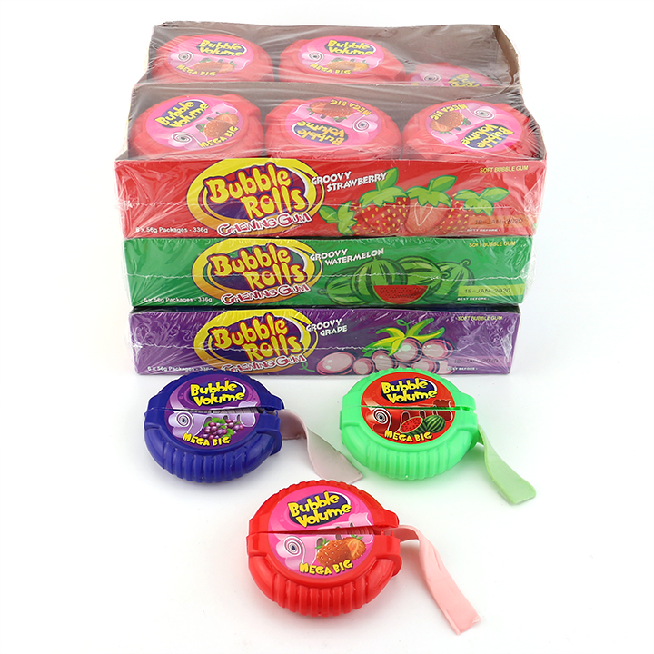 56g Mega big size chewing bubble gum roll CH-E326