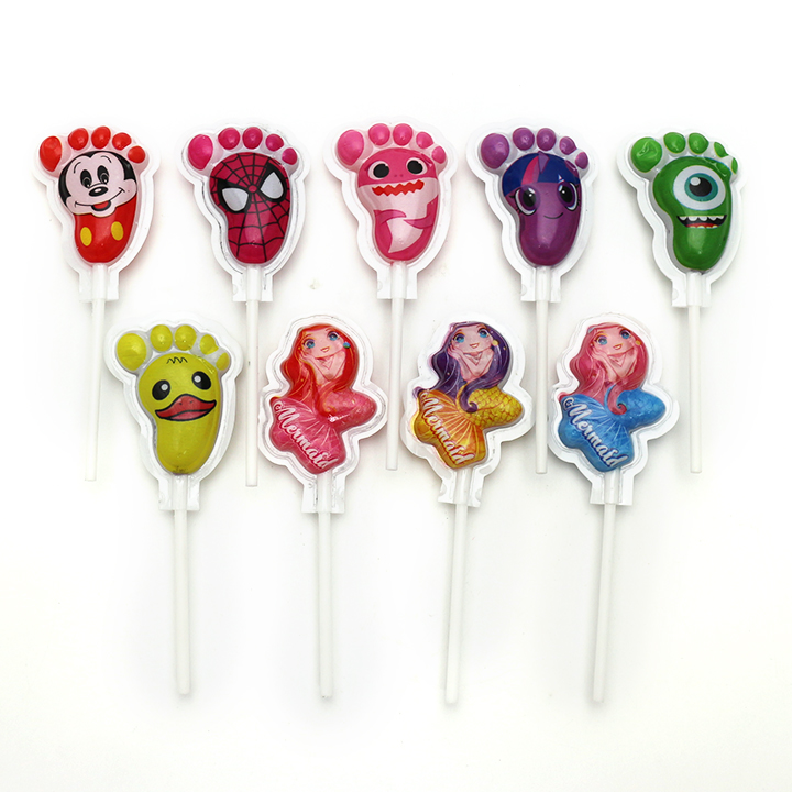 3D Bigfoot, mermaid shaped gel Jelly soft candy lollipop CH-J538