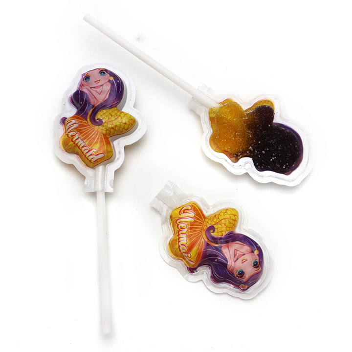 3D Bigfoot, mermaid shaped gel Jelly soft candy lollipop CH-J538